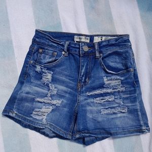 High rise Jean shorts